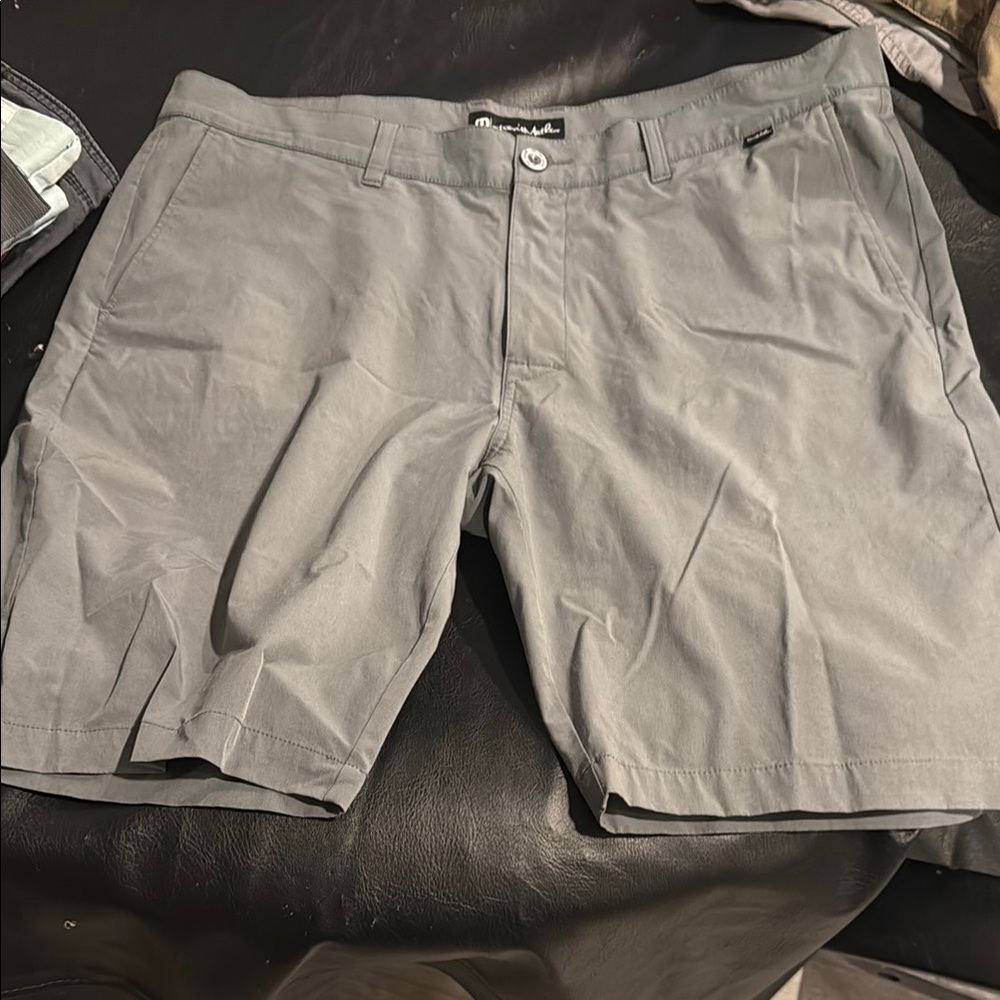 Travis Mathew Gray Flat Front Shorts